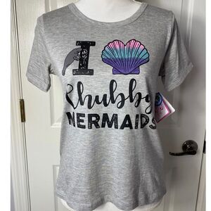 CHUBBY MERMAID " Save The Manatees" Junior Tee